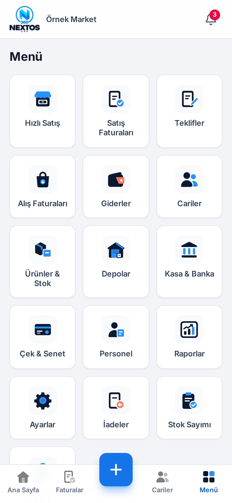 Telefonda menü